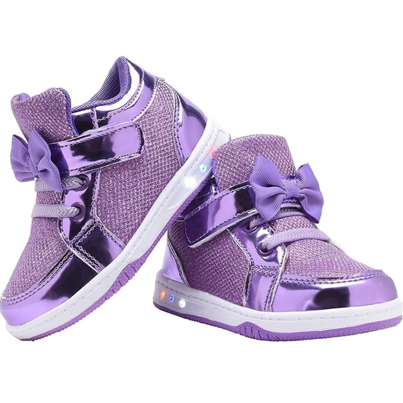 purple glitter sneakers